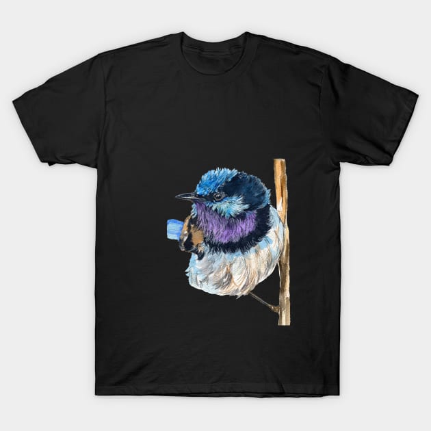 Fairy Wren T-Shirt by The Art Aroma